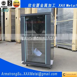 XAX1801 18U Ventilated Fan Airflow Perforated Front and Rear Locking Doors Rack Mount Rackmount Server Cabinet thumbnail-1