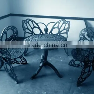 Durable Patio Wrought Cast Iron Outdoor Table and Chairs thumbnail-1
