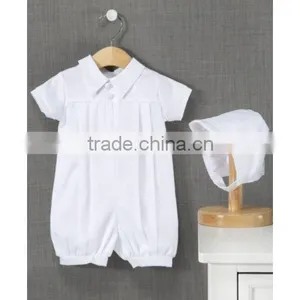 New Arrival Customed Newborn Baby Pure White With Hat Romper thumbnail-1