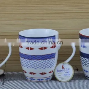 11OZ Flower Design With Colorful Decal Print Tea Cups, Shiny Surface Porcelain Mug, KL5016-335 thumbnail-3