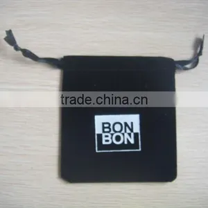 Classic Black Jewelry Pouch Soft Velvet Bag thumbnail-1