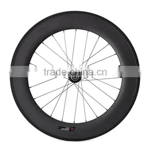 CarbonBikeKis 88mm Clincher Road Bicycle Carbon Wheels 700c Disc thumbnail-2