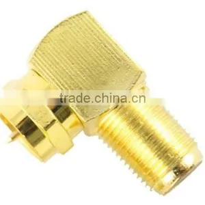 F Male to F Female Right Angle Coaxial Connector thumbnail-1