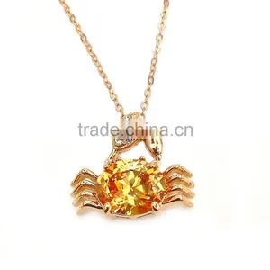 Large Amethyst Coloured Crystal Unique Design Fashion Necklace thumbnail-1