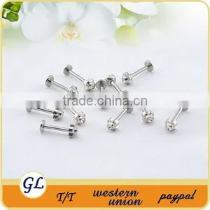 Cross Jeweled Lip Piercing Body Jewelry thumbnail-1