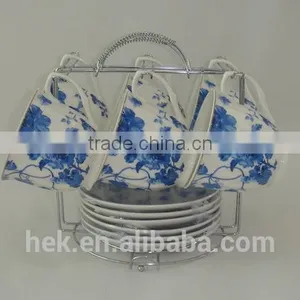 Flower Decorate Ceramic Tea Cup and Saucer Set thumbnail-6