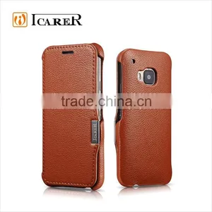 ICARER Wallet Leather Case For HTC M9,Flip Cell Phone Cases Fot M9,Luxury Mobile Phone Cover For M9 Quality Choice thumbnail-1