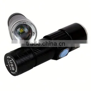 C92 Build in Battery Promotional Zoomable Mini USB POWER BANK Flashlight thumbnail-6