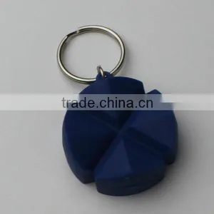Cross Shaped 4 Compartments Pill Box With Key Chain, Pill Box Keyring thumbnail-3