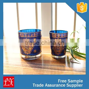 Decal Copper Glass Candle Cup Candle Holder thumbnail-2