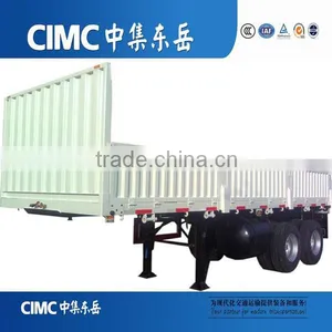 CIMC 2 Axles 35Tons Flat Deck Sidewall Trailer With Truck Head Tractor thumbnail-4