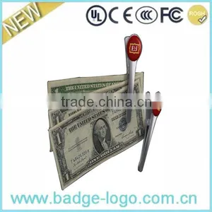 Red Wallet Punching Ss Money Clips for Wholesale thumbnail-1