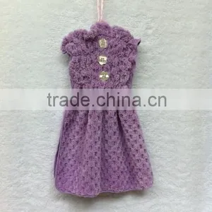 Blue Honeycomb Fabric Patent Lovely Hanging Hand Towel thumbnail-6