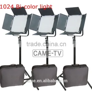 CAME-TV High CRI Bi-color 3 X 1024 LED Video Lights Studio TV Lighting +Free Bag thumbnail-1
