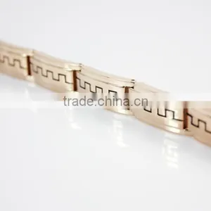 Gold Silver Plating Stainless Steel Health Bio Magnetic Bracelet 4 in 1 Bio Energy Bracelet thumbnail-3