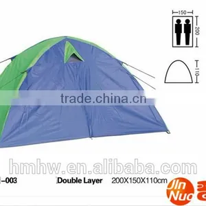 2 Person Double Layers Fiberglass Pole Camping Tent thumbnail-1
