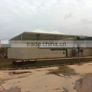 PVC Tensile Fabric Architecture Canopy for Various Sewage Pool With High Strength Tension Roof System in Typhoon Area thumbnail-6