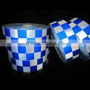 Reflective Warning Tape In Checked Fabric Material thumbnail-1