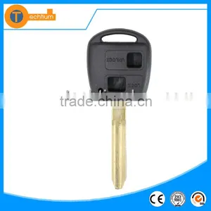 High Quality 2 Button Remote Car Blank Key With Light Hole for Toyota Corolla Car Remote Key Blank With TOY43 Blade Metal Logo thumbnail-1