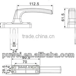 Aluminum Alloy External Window Handle for Aluminum Window and Door 80118917 thumbnail-2
