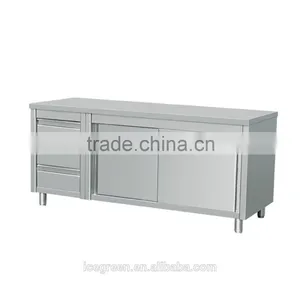 Stainless Steel Work Table With Cabinet and Drawers thumbnail-2