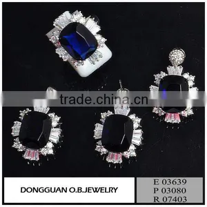 New Arrival Fashion Costume Jewelry Set New Designs Zircon Jewelry thumbnail-5
