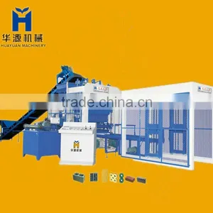 HuaYuan Top Sale in Africa Brick Machine QT10-15 With Best Service Interlocking Brick Machine thumbnail-1
