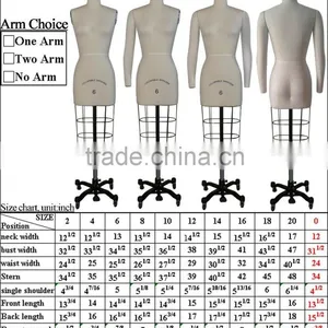 Female Professional Tailoring Mannequin With Collapsible Shoulder and Adjustable Stand thumbnail-1