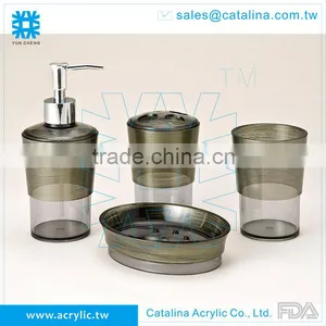 Tooth Brush, Set or Separate of Tumbler Cotton Jar Lotion Dispenser Soap Dish Acrylic Bathroom Accessory thumbnail-3