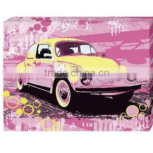 Yellow Beautiful Car Canvas Painting Services thumbnail-1
