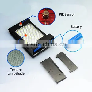 20 Led Panel Texture Lampshade 1800mah Ni-MH Battery PIR Sensor + Light Control Solar Motion Light thumbnail-6