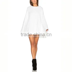 OEM Woman Tops Clothing Poncho Coat Fashion Pullover Sweater Knit Cape thumbnail-3