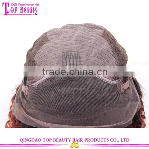 Qingdao Top Beauty Unprocessed Wholesale Virgin Malaysian Hair Afro Kinky Curly Two Tone Color Wig thumbnail-5