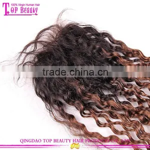 Grade 8a Brazilian Human Virgin Hair Bundles With Lace Closure Cheap Ombre Hair Extension Lace Closure thumbnail-2