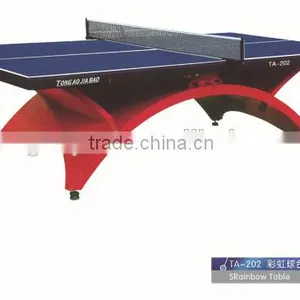 25mm Thickness Board Rainbow Shape Outdoor Table Tennis Pong Table thumbnail-1
