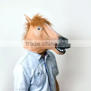 Hot Selling Eco-Friendly Natural Latex Horse Mask Full Head Animal Mask thumbnail-1