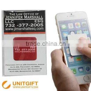 PU Microfiber Sticky Cleaner Phone Cleaner Sticker Microfiber Slogan Imprint Sticky Cleaner thumbnail-6