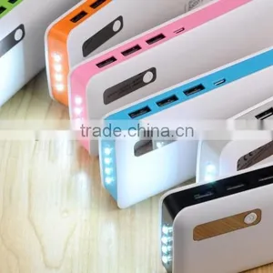 OEM Customized Logo Three Socket Port 2015 New Arrival CE Fashion Portable 15000mah Mobile Power Bank thumbnail-6