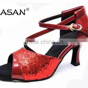 Sparkle Red Lady Latin Dance Shoes Salsa Shoes Wedding Shoes Dance Shoes Latin S-116 thumbnail-1