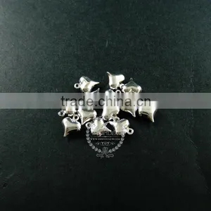 8*10mm Rhodium Plated Brass Heart Shape Pendant Charm DIY Jewelry 1820275 thumbnail-2