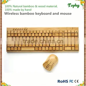 High End 2.4G Wireless Keyboard and Mouse Combo Set Supply Cheap Bamboo Wireless Keyboard and Mouse thumbnail-2