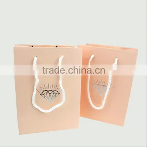 Wholesale Shopping Bags of Various Sizes, Pink Coated Paper Bag thumbnail-1