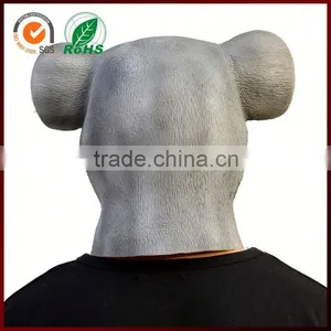 Cheap Halloween Funny Carnival Animal Koala Head Rubber Latex Mask thumbnail-4
