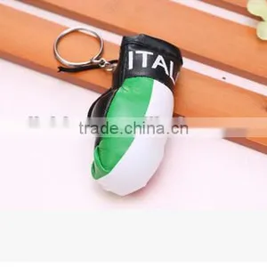 Wholesale Hot Item PVC Mini Boxing Glove Keychains With National Flag or Football Club Logo Boxing Glove Keychains thumbnail-2