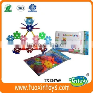 Construction Solid ABS Plastic Snowflake Building Blocks thumbnail-1