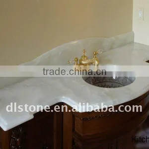 White Onyx Vanity Top thumbnail-1