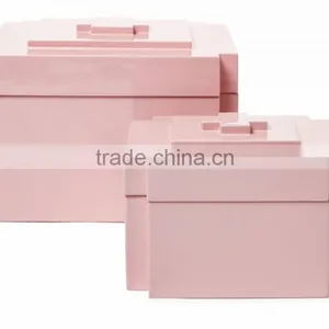 High Quality Best Selling Eco Friendly New Collection Lacquered Box in Blush Color From Vietnam thumbnail-1