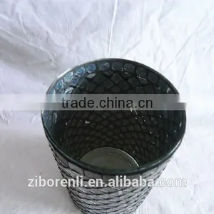 Cylinder Shape Brown Mosaic Long Vases thumbnail-5