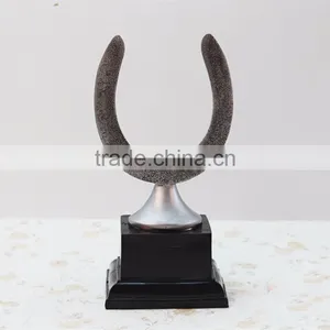 Custom Resin Silver Horseshoe U Shape Trophy thumbnail-3