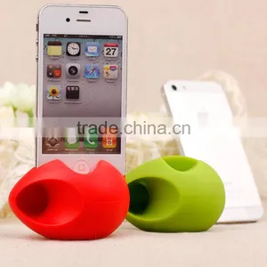 2016 Best Christmas Gift Cheap Mini Speaker Egg Shaped Silicone Speaker for IPhone 5/5S thumbnail-1